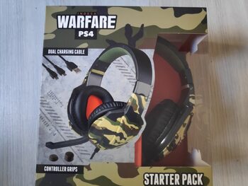 auriculares indeca Warfare camo + grips starter pack gaming headset ps4