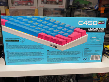 Get NOS C450 RGB mechanical Mini Pro Keyboard zaidimu klaviatura Limited Edition Lollipop! Red switches