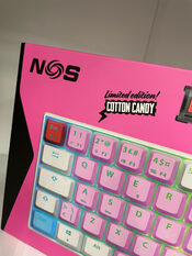 Get NOS C450 RGB klaviatūra Mechanical Mini pro keyboard Limited edition Cotton Candy! red switches