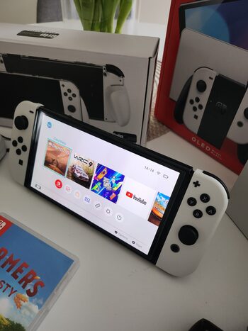 Get Nintendo Switch OLED, White, 64GB