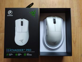 Razer DeathAdder V3 Pro - White - Ultra-lightweight Wireless Ergonomic Mouse for sale