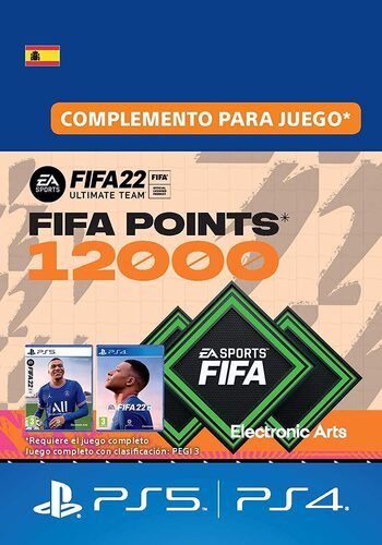 FIFA 22 - 12000 FUT Points (PS4/PS5) Código de PSN SPAIN
