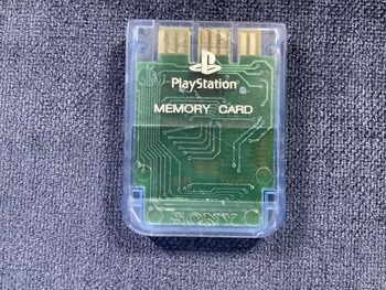 Memory Card Azul Blue Tarjeta Memoria Playstation Ps1 Buena Condición 0064 for sale