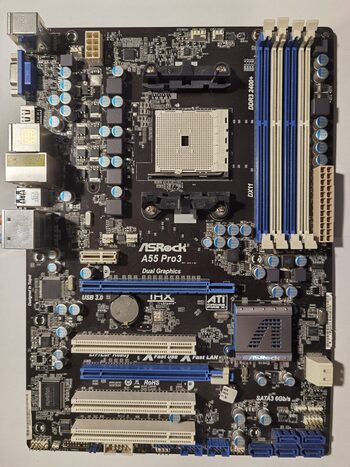 ASRock A55 Pro3 AMD A55 ATX DDR3 FM1 2 x PCI-E x16 Slots Motherboard
