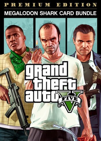 Grand Theft Auto V: Premium Online Edition & Megalodon Shark Card Bundle Rockstar Games Launcher Clave GLOBAL