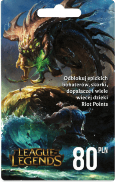 

League of Legends Gift Card 80 PLN - 2840 Riot Points / 1750 Valorant Points - EUROPE Server Only