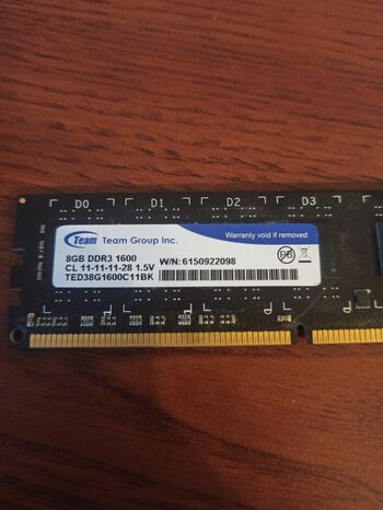 Team 8gb DDR3 1600 TED38G1600C11BK for sale