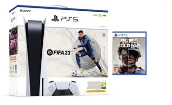 Playstation 5 Blu-Ray Disc CFI-1216A + FIFA 23 ir Call of Duty: Black Ops - Cold War žaidimai