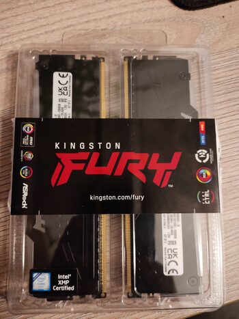 1 x Kingston Fury Beast RGB 32 Kit (16GBx2) GB, DDR5, 4800 MHz, PC/server, Registered No, ECC No, 2x16 GB