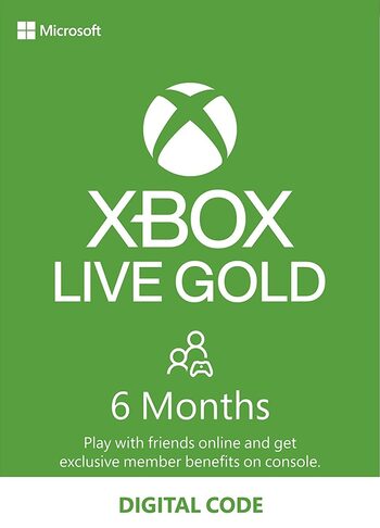Suscripción Xbox Live Gold 6 meses Xbox Live código GLOBAL
