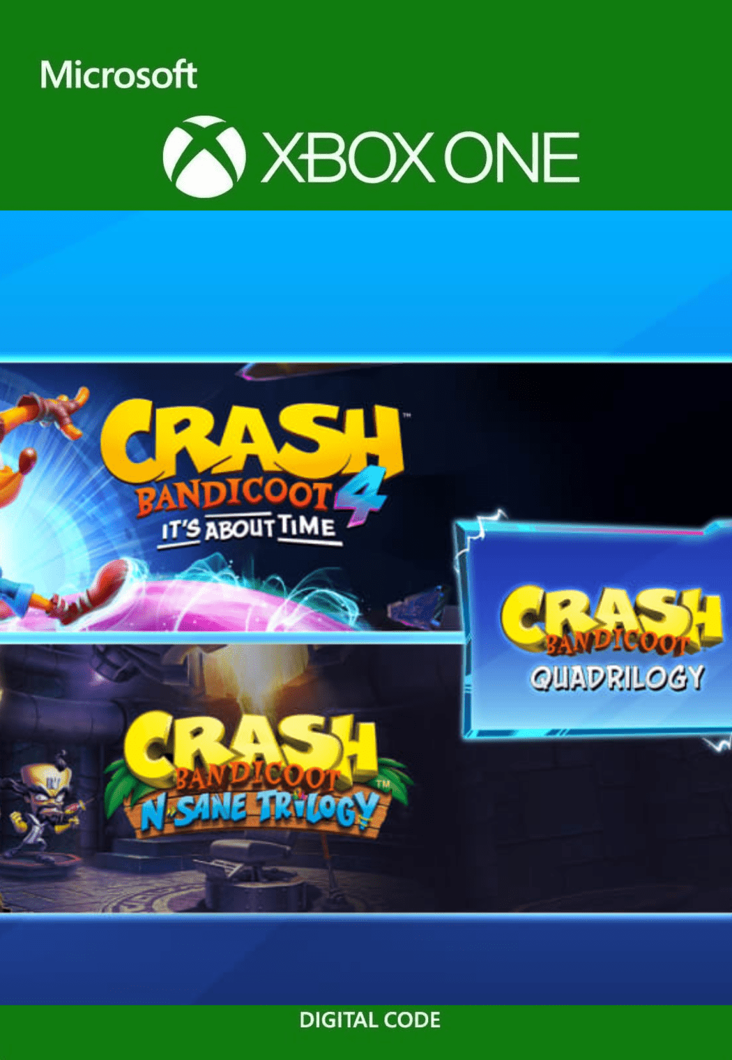 Jogo Crash Bandicoot Pacote Quadrilogia - Xbox 25 Dígitos