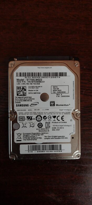 Samsung 750 GB HDD Storage