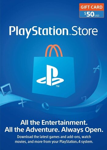 Cartão PlayStation Network 50 USD (USA) PSN Key Estados Unidos da América