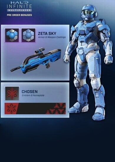 

Halo Infinite - Zeta Sky Armor Coating + Zeta Sky BR75 Skin + Chosen Emblem and Nameplate (DLC) Official Website Key GLOBAL