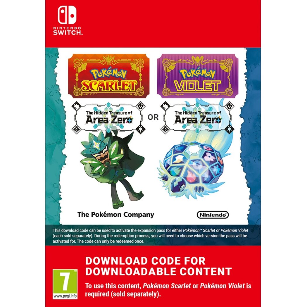  Pokémon Scarlet/Pokémon Violet Expansion Pass: The Hidden  Treasure of Area Zero (Retail Version) Standard - Nintendo Switch [Digital  Code] : Everything Else