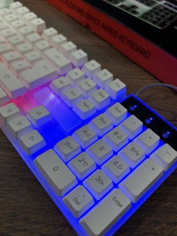 Buy Nauja balta žaidimų klaviatūra su RGB apšvietimu