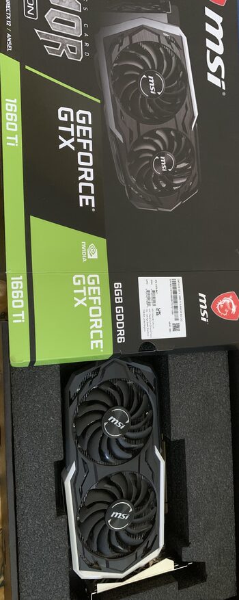 Pirkti MSI GeForce GTX 1660 Ti 6 GB 1500-1860 Mhz PCIe x16 GPU | ENEBA