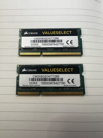 Corsair 8 GB (2 x 4 GB) DDR3-1066 Black / Green Laptop RAM