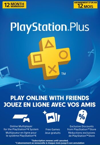 PlayStation Plus Card 365 Days (CA) PSN Key CANADA