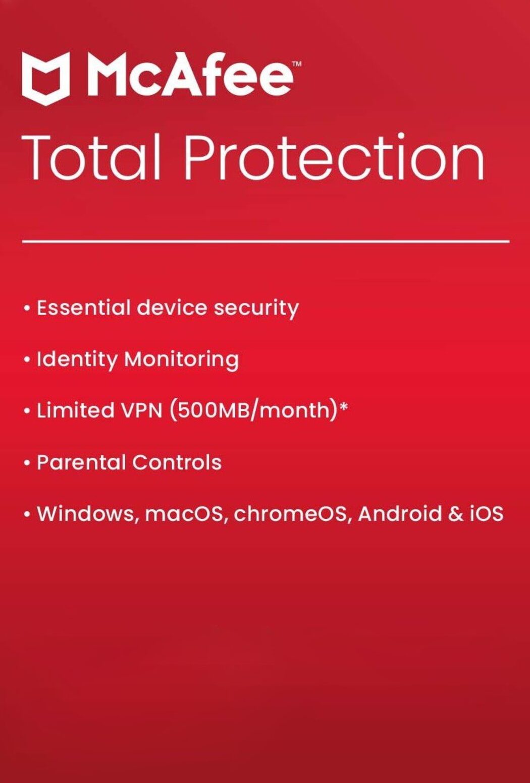 Buy McAfee Total Protection (2023) 5 Device 1 Year Key! Cheap