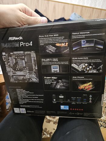 ASRock B450M PRO4 AMD B450 Micro ATX DDR4 AM4 2 x PCI-E x16 Slots Motherboard for sale