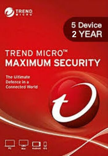 Trend Micro Maximum Security 5 Devices 2 Years Key GLOBAL