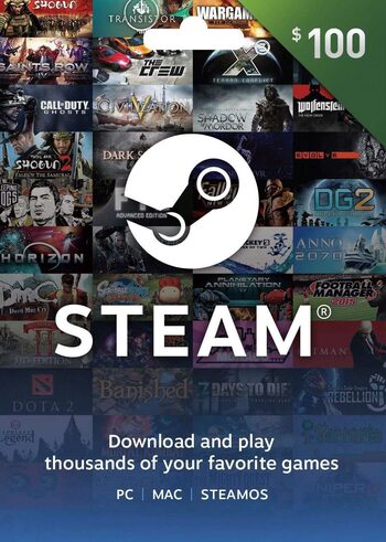 Cartão Presente Carteira 100 USD Steam Key UNITED STATES