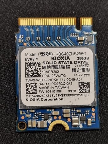 KIOXIA 256GB SSD PCIe NVMe KBG40ZNS256G