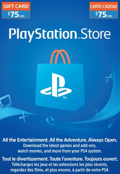 E-shop PlayStation Network Card 75 CAD PSN Key CANADA