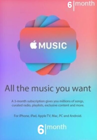 

Apple Music Subscription 6 months TRIAL Key UNITED STATES