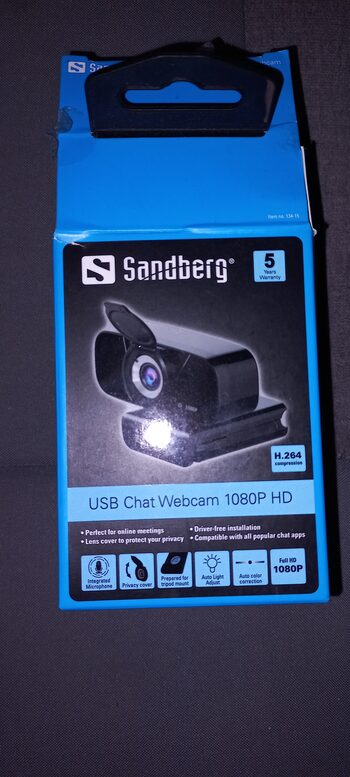 Sandberg Vaizdo Kamera GARANTIJA! SANDBERG USB CHAT WEBCAM 1080P HD