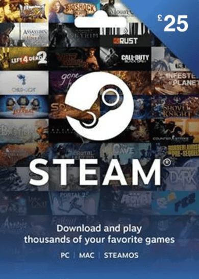 

Steam Wallet Gift Card 25 GBP Steam Key UNITED KINGDOM