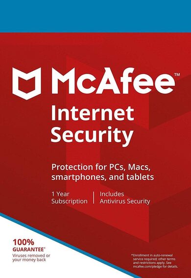 E-shop McAfee Internet Security (2021) Unlimited 1 Year Key EUROPE