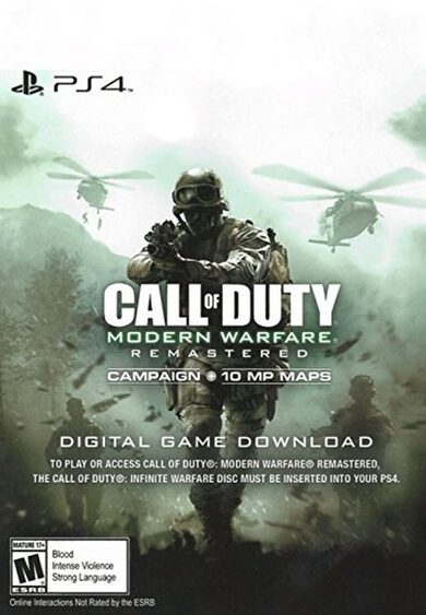 E-shop Call of Duty: Modern Warfare Remastered (PS4) PSN Key NORTH AMERICA