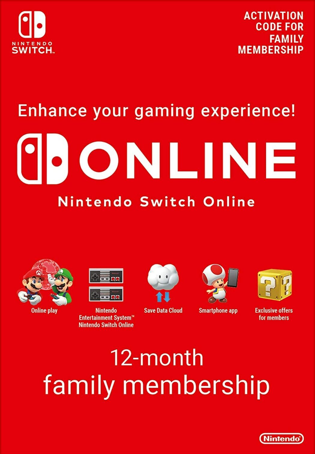 Switch online on sale family plan