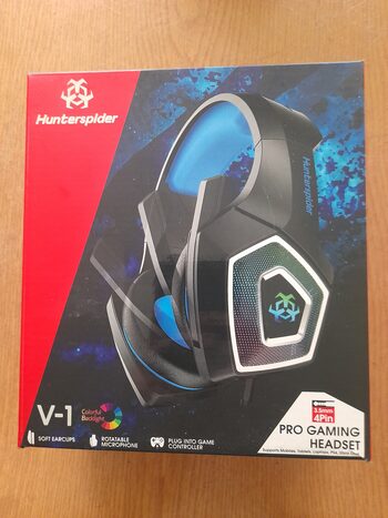 Pirkti Hunterspider V1 Negro Azul RGB Auriculares Gaming ENEBA