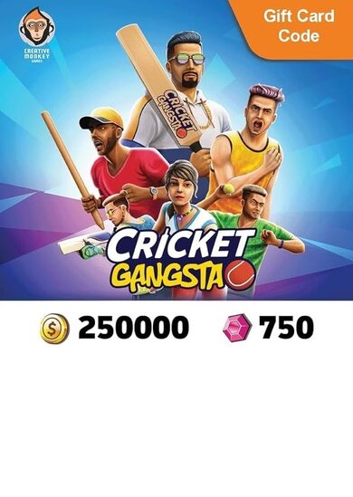 E-shop Cricket Gangsta - Coin Pack 250,000 + Gem Pack 750 (iOS/Android) meplay Key INDIA
