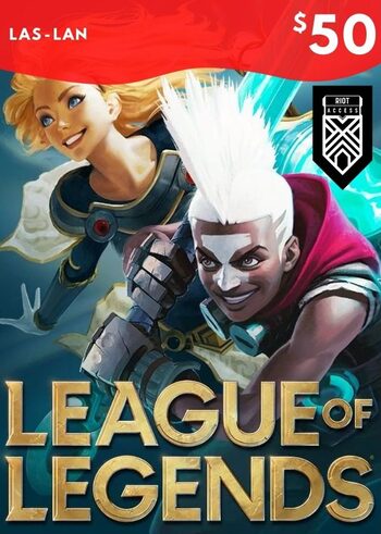 League of Legends Gift Card 50 USD - LAS/LAN Server Only