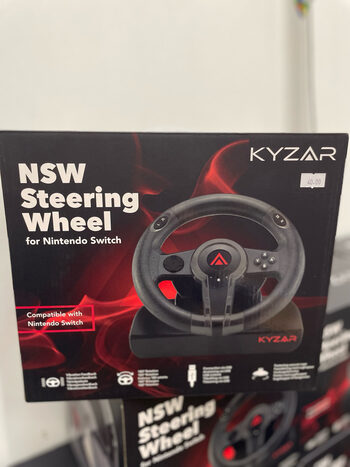Get Naujas Nintendo Switch/PC vairas su pedalais. NSW Steering Wheel for Nintendo Switch/PC. Visiškai naujas + Mario Kart 8 deluxe