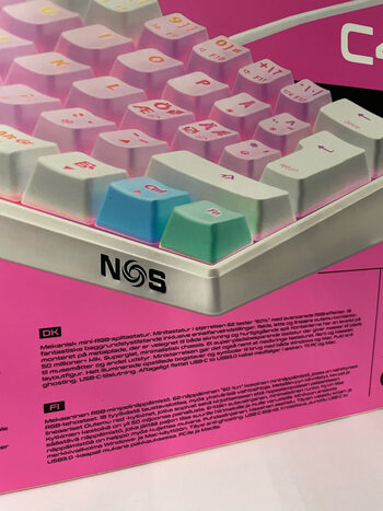 NOS C450 RGB klaviatūra Mechanical Mini pro keyboard Limited edition Cotton Candy! red switches