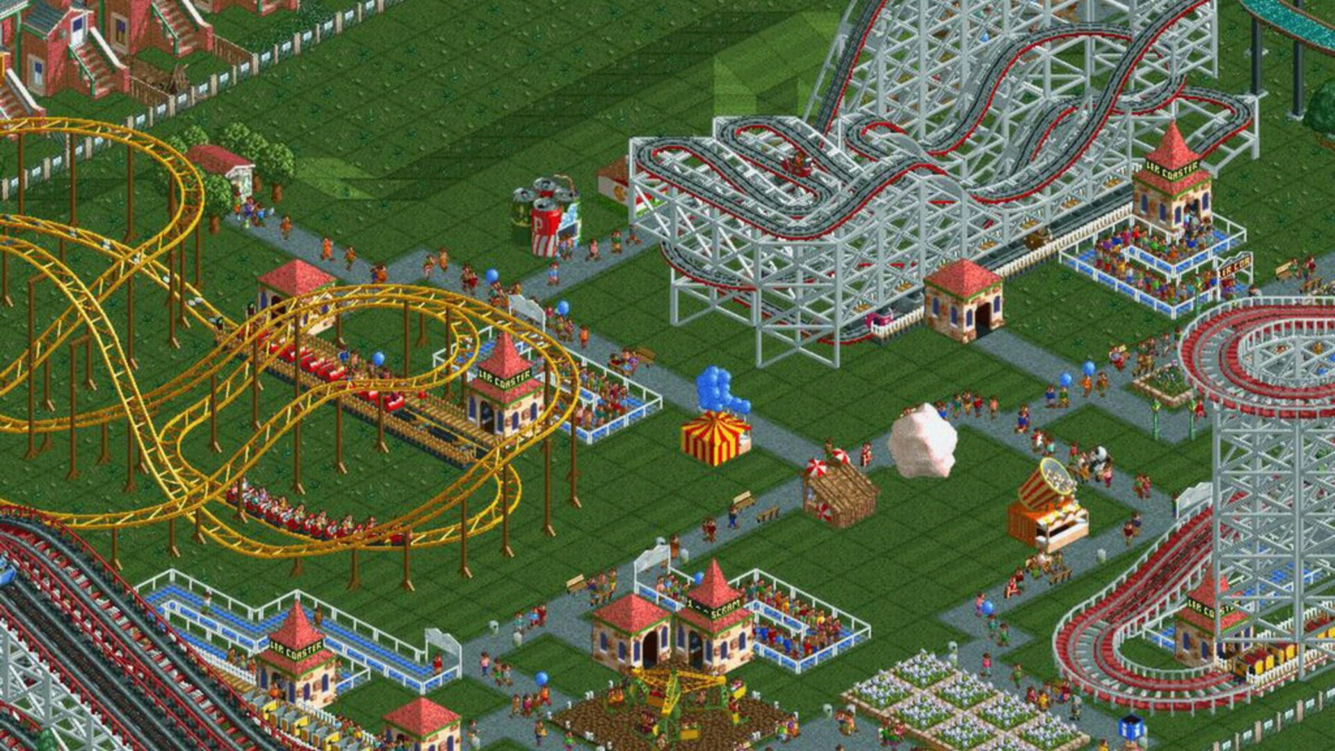 Игрой аттракционом является игра. Игра парк аттракционов Rollercoaster Tycoon. Rollercoaster Tycoon 1999. Rollercoaster 2000. Roller Tycoon аттракционы.