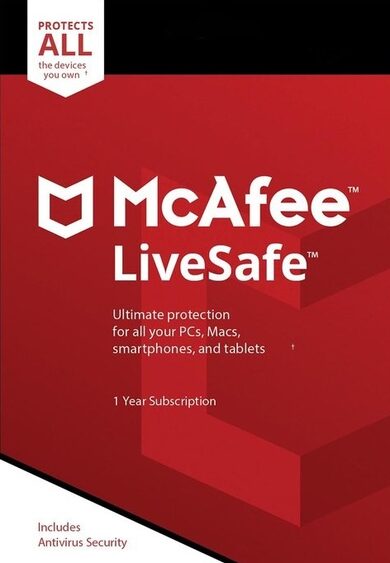 

McAfee LiveSafe - 1 Device 1 Year Key GLOBAL