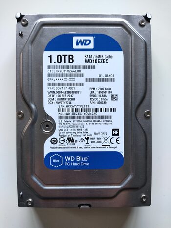 Western Digital Caviar Blue 1 TB HDD Storage