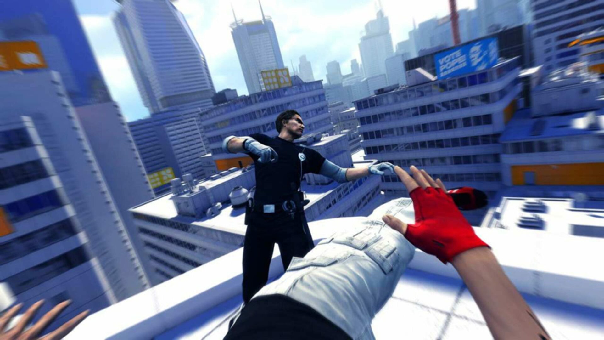 Enter a dystopian Mirrors Edge society where citizen rights are