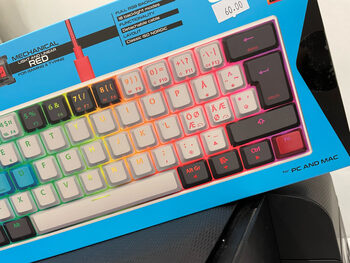 NOS C450 RGB Limited edition! Klaviatūra Mechanical Mini Pro Keyboard Red switches