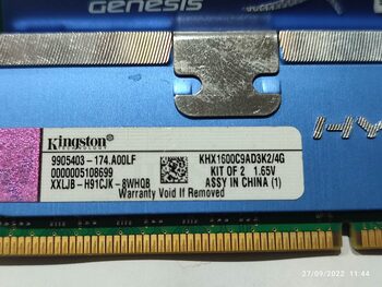Kingston HyperX 8 GB (2 x 4 GB) DDR3-1600 Blue / Silver PC RAM