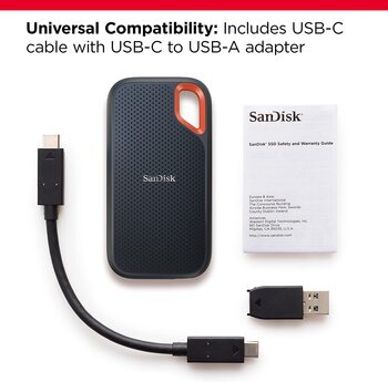 SanDisk Extreme 1TB portable NVMe SSD (Endurance likutis 99%, naudoti iki 10val)