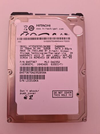 Hitachi 320 GB HDD Storage