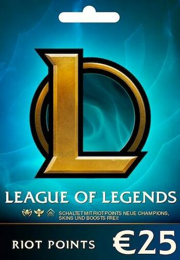 Cartão League of Legends R$ 25 Reais Pré-pago Gift Card 