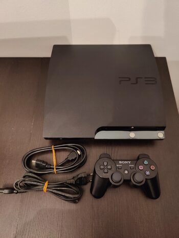 Consola Playstation 3 SONY PS3 Slim 320Gb Negra con mando y cables de  segunda mano